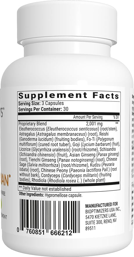 BiOptimizers Stress Guardian – Stress Relief 90 Capsules