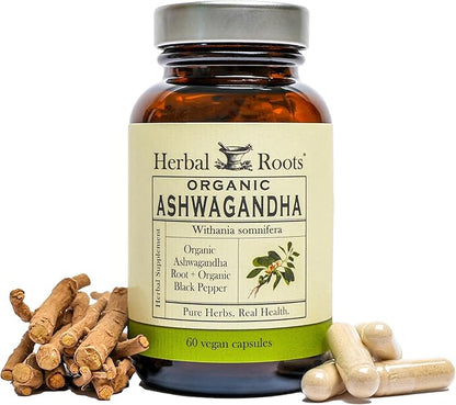 Herbal Roots Ashwagandha Capsules 1,000mg per 60 Vegan