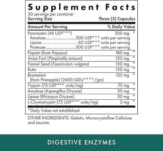 MICHAEL'S Health Naturopathic Programs Digestive Enzymes 90 Capsules 30 Servings