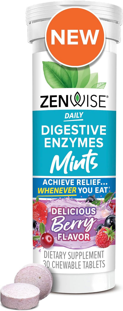 Zenwise Health Chewable Digestive Enzymes with Bromelain 30ct