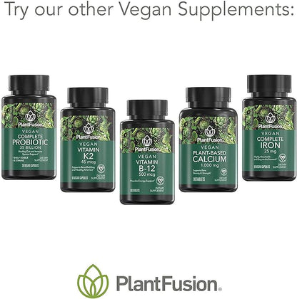 PlantFusion Vegan Iron Supplements from, Premium (25mg), Plus B12, 90 90 Veggie