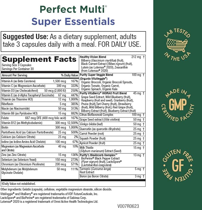 Purity Products Perfect Multi Super Essentials 90 Capsules