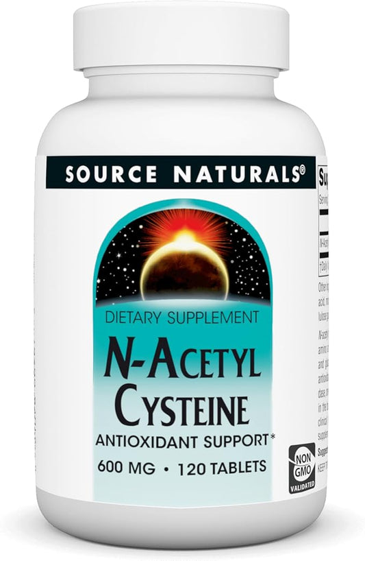 Source Naturals N-Acetyl Cysteine Antioxidant Support 600 mg 120 Tablets