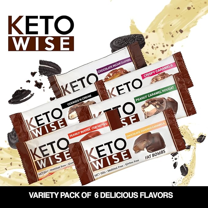 Keto Wise Fat Bombs - Cookies N Cream 16 Count (Pack of 1)