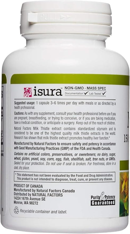 Natural Factors Milk Thistle Extract 250 90 CT