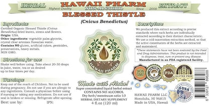 Hawaii Pharm Blessed Thistle Alcohol-FREE Liquid 4x4 oz