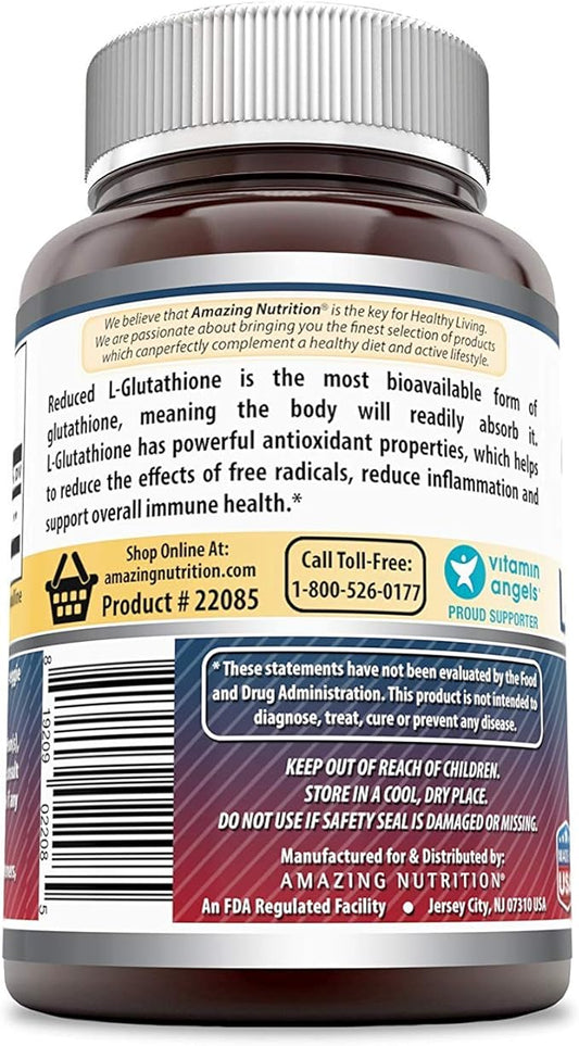Amazing Formulas Reduced L-Glutathione 500mg Veggie (120 Count 2 Pack)
