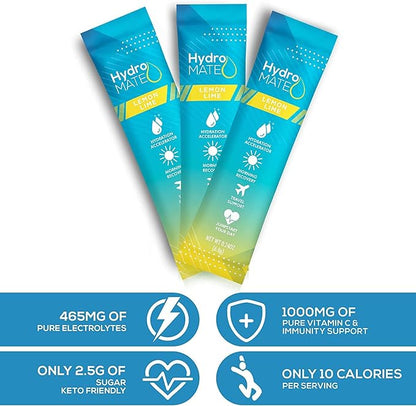 HydroMATE Electrolytes Powder Low Sugar 30 Count