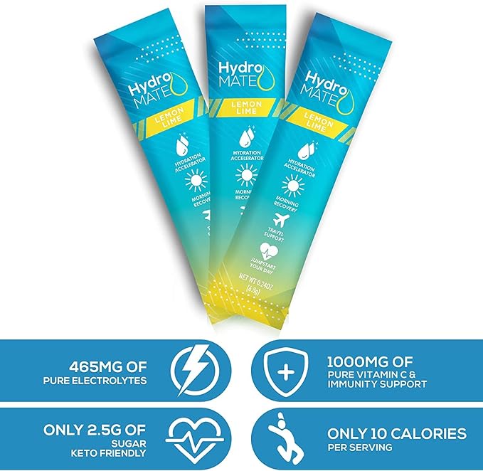 HydroMATE Electrolytes Powder Low Sugar 16 Count