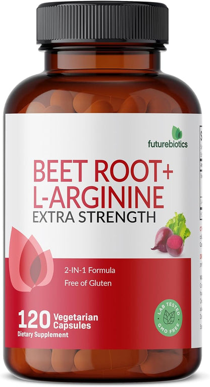 Futurebiotics Beet Root + L-Arginine, Non-GMO, 120 Vegetarian Capsules