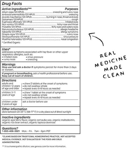 Genexa Allergy Care 180 Tablets (3pk) -