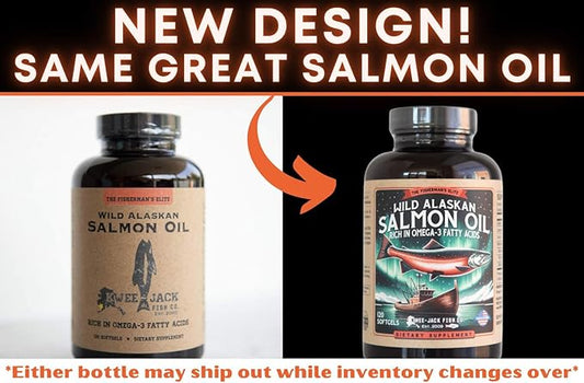 Wild Alaskan Salmon Fish Oil Omega 3 Supplement 120 Softgels 1000mg Salmon