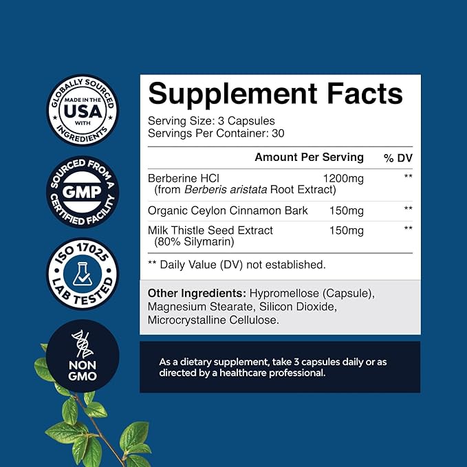 Balancing Berberine Plus 1200mg Per Serving Complex 90 Capsules