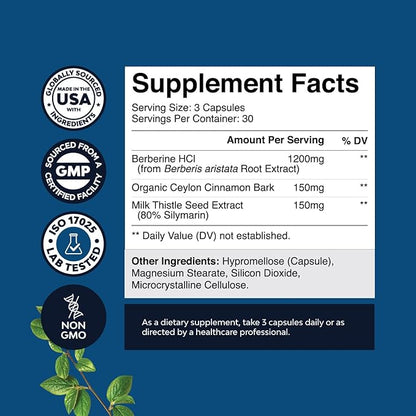Balancing Berberine Plus 1200mg Per Serving Complex 90 Capsules