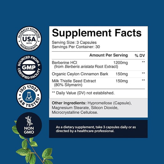 Balancing Berberine Plus 1200mg Per Serving Complex 90 Capsules
