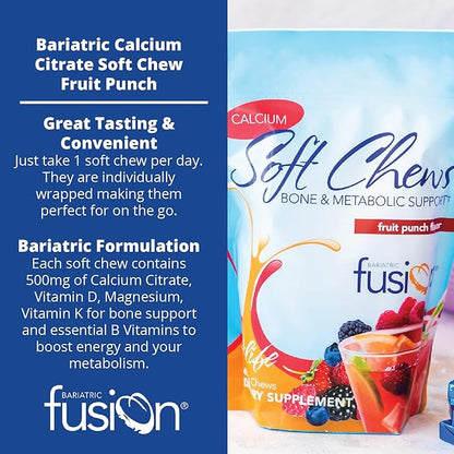 Bariatric Fusion Bariatric Calcium Chews 500mg with D3 & 60 Count