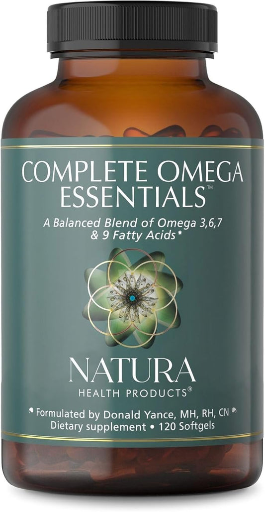 Natura Health Products Complete Omega Essentials Supplement 3, 6, 6, 7, 7, & 9 Fatty (120 softgels)