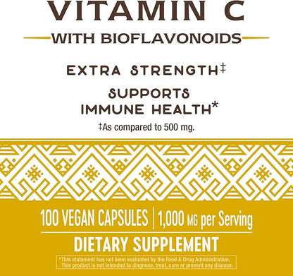Nature’s Way Vitamin C with Bioflavonoids 1 g 100 Capsules