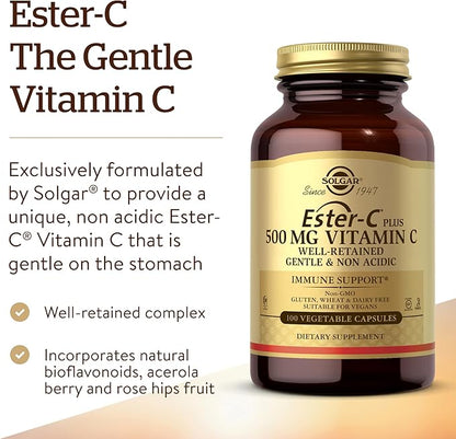 Solgar Ester-C Plus 500 mg Vitamin 100 Vegetable 100 Servings
