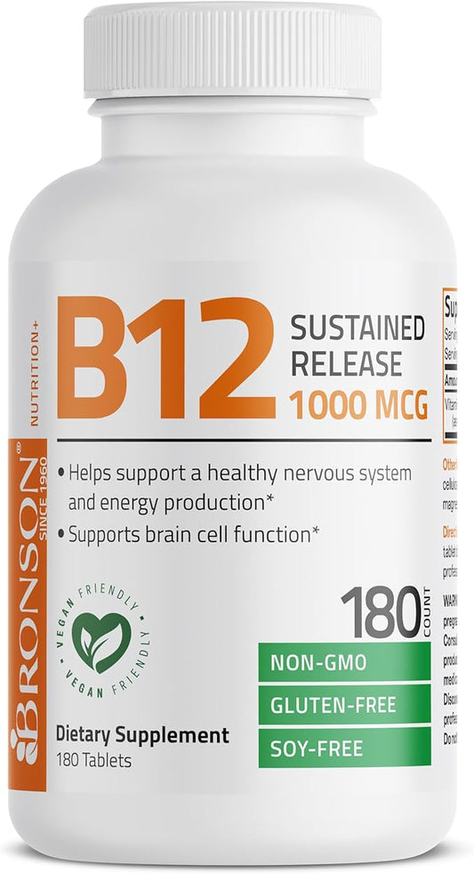 Bronson Vitamin B12 1000 MCG (B12 180 Tablets