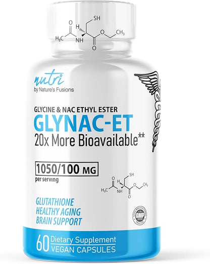 GlyNAC-ET NAC Supplement N-Acetyl Cysteine Ethyl Ester 20x More (60 Capsules)