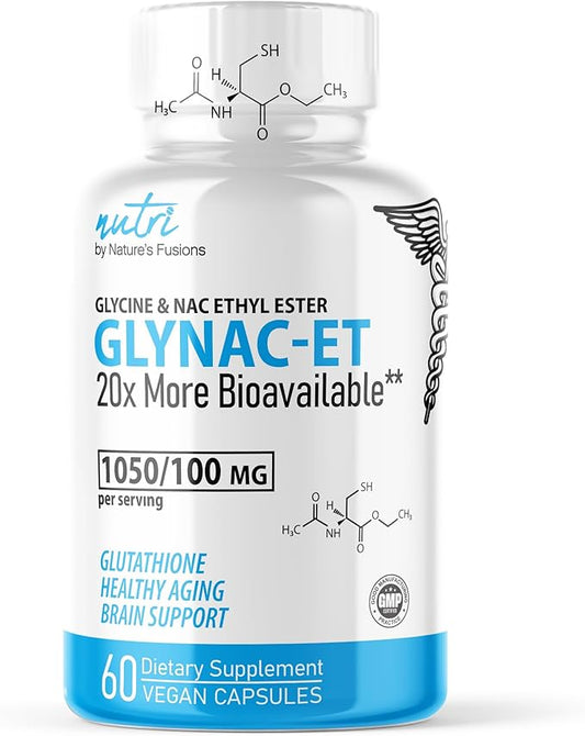 GlyNAC-ET NAC Supplement N-Acetyl Cysteine Ethyl Ester 20x More (60 Capsules)