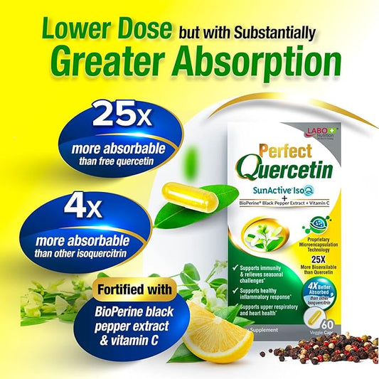 LABO Nutrition Perfect Quercetin SunActive IsoQ 25x More 60s