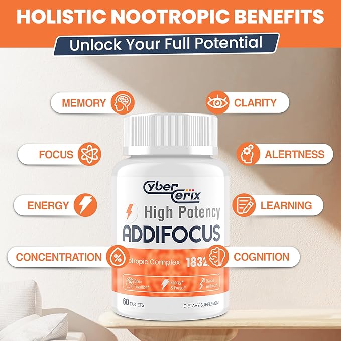 17-in-1 Brain Supplements for Memory and Focus - Nootropic Formula for Concentration, Clarity, Energy & Focus - Natural Caffeine Blend with Vitamins, Amino Acids & Herbal Extracts - 120 Tablets