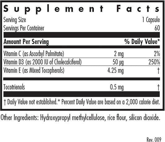 Allergy Research Group Super D3 Dietary Supplement 60 Count