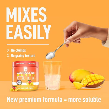 Keppi Keto Hydration Electrolytes - Mango - Electrolyte Powder no Sugar - Sips Like Sunshine - Keto Electrolytes Powder - Electrolytes Powder Sugar Free - Electrolytes Powder
