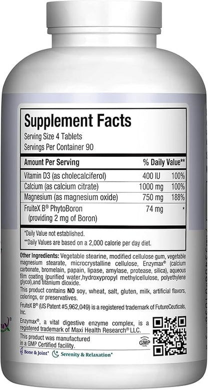 Maxi Health Calcium Magnesium Supplement D3 and (360 Tablets)