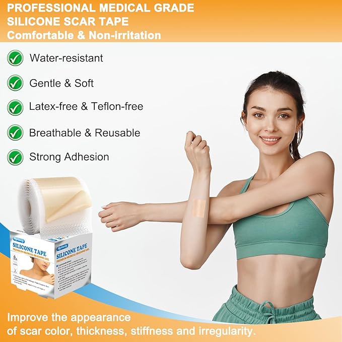 Silicone Scar Sheets Silicone Gel Scar (1.6" x 59"-1.5M) -
