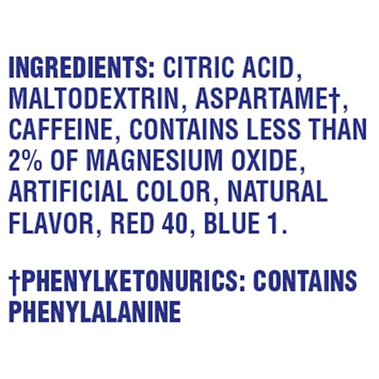 Crystal Light Grape Naturally Flavored Powdered Drink Mix with Caffeine, 120 ct Pack, 4 Boxes of 30 On-the-Go Packets