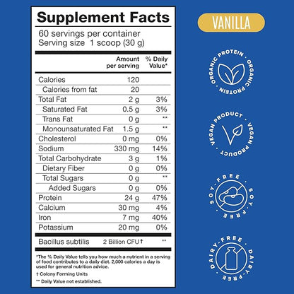 BIRDMAN Falcon Vegan Protein Powder Organic, 60 Servings 3.9 lb