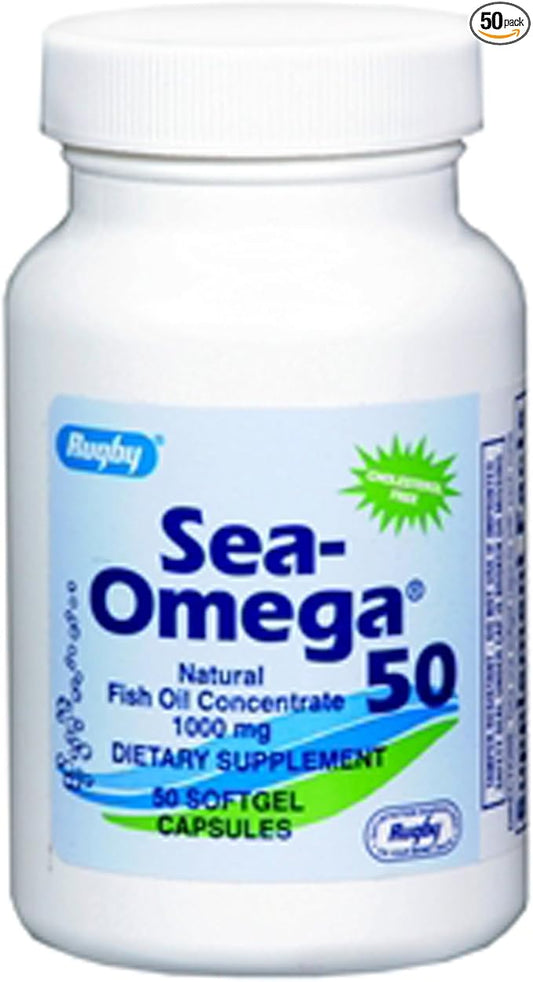 Rugby Sea-Omega 50 Natural Fish Oil 1000mg