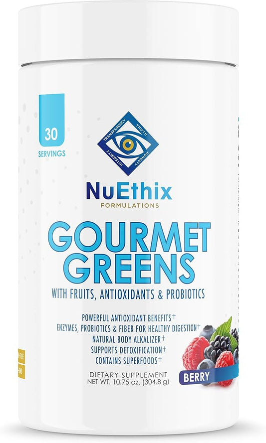 NuEthix Formulations Gourmet Greens Drink Powder 30 Servings
