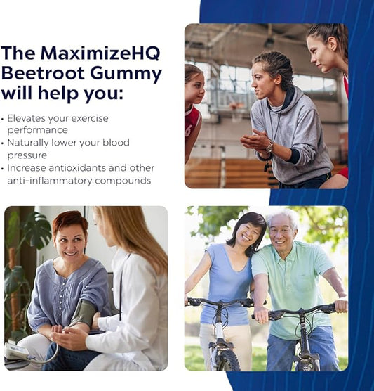 Beetroot Gummies - Magnesium and Vitamin C - Fruit Juice Extract - Gluten Free