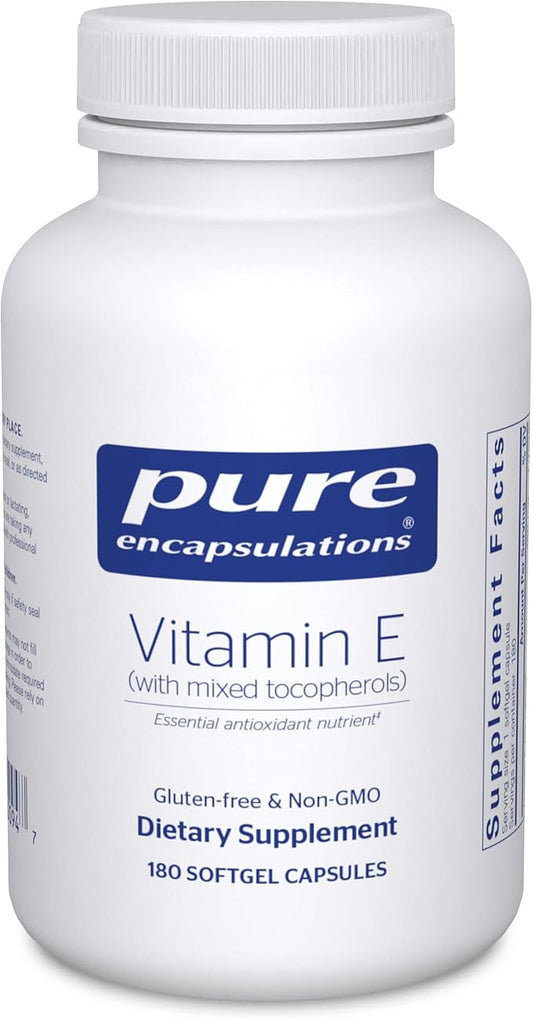 Pure Encapsulations Vitamin E (with Mixed Tocopherols) 180 Softgel