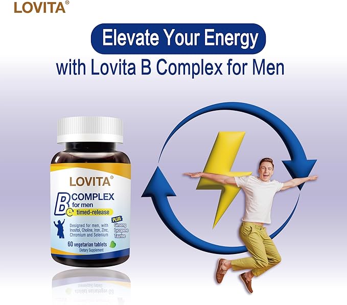 Lovita Men's 8-Hour Time-Release B Complex: (60 Count) 3)