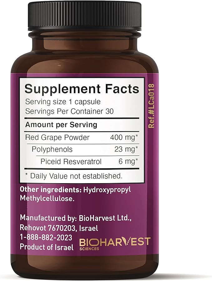 VINIA 12-Hour Long-Lasting piceid resveratrol Supplement. Nitric Oxide Supplement. Supports Heart Health, Blood Flow, Boost Oxygen Superfood Powder, Keto Friendly. Vegan & Non-GMO. 30 Day Supply.