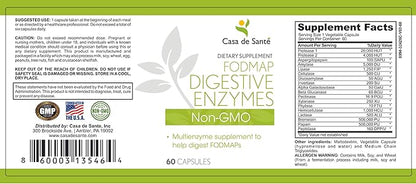 FODMAP Digestive Enzymes Certified| IBS SIBO 18 Enzymes