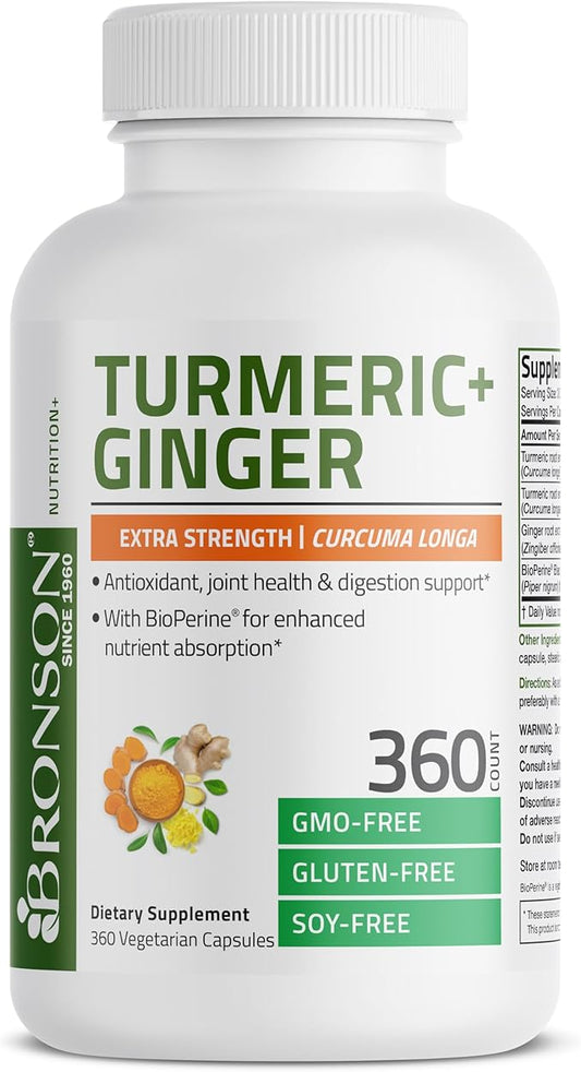 Bronson Turmeric + Ginger Extra Strength 360 Vegetarian