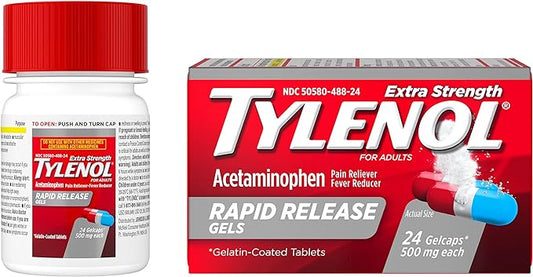 Tylenol Extra Strength Acetaminophen Rapid Release 500 mg 24 ct
