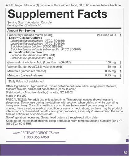 Peptiva 26 Billion CFU Probiotic and 60 Count