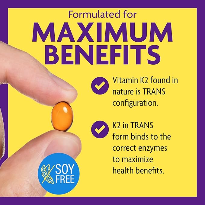InnovixLabs Full Spectrum Vitamin K2-90 Softgels with 600 mcg of Trans Form MK7 and MK4 - Supports General Health and Bone Strength - Soy and Gluten Free K2 Vitamin Supplement