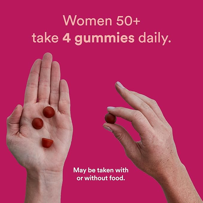 SmartyPants Women's Masters 50+ Multivitamin: Vitamin D3 & CoQ10 for 3 Fish B6, 120 120 Count (30 Day