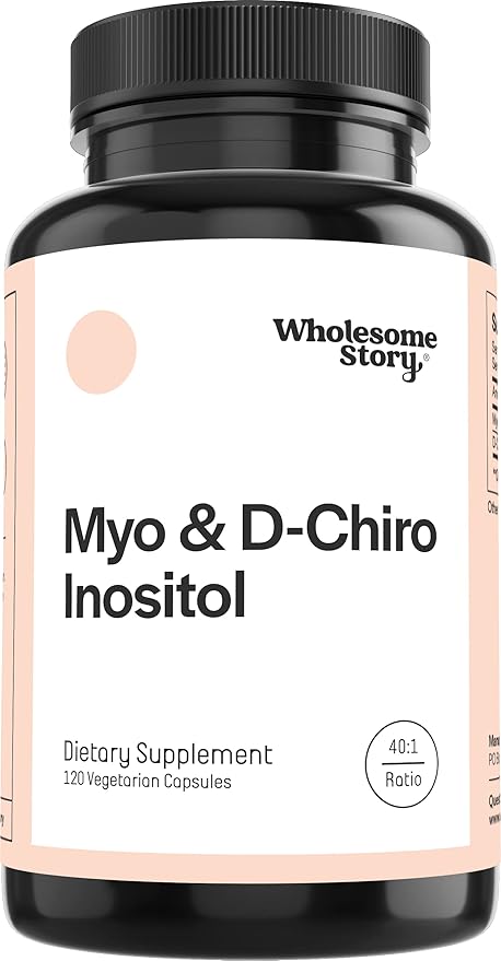 Myo-Inositol & D-Chiro Inositol Supplement For Women | Fertility Supplements & Healthy Hormone Balance For Women | Myo Inositol Powder Capsules For Ovarian Support | Ideal 40:1 Ratio | 30 Day Supply