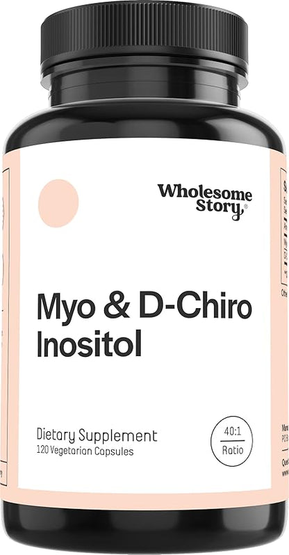Wholesome Story Inositol Supplement | Myo Inositol & D-Chiro Inositol 2050mg | Hormonal Balance & Ovarian Support | 30 Day Supply