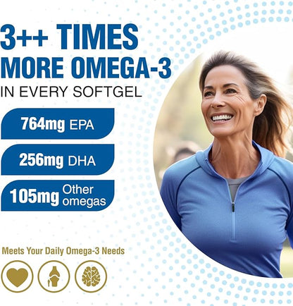 LABO Nutrition OmaxPure Omega 3 Fish 1125mg Omega-3 Omega-3 with 120 Count, CO2 Extracted
