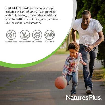 Natures Plus SPIRU-TEIN Simply Natural, Original Vanilla 0.81 lb 16 Total